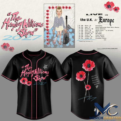 Hayley Williams UK & Europe Tour Baseball Jersey