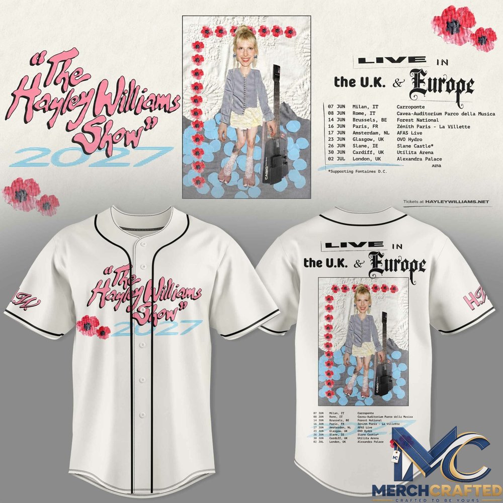 Hayley Williams UK & Europe Tour Baseball Jersey