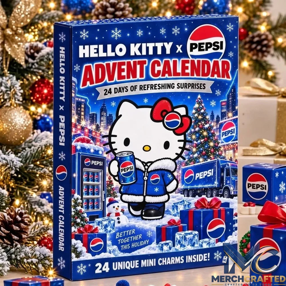 Hello Kitty Pepsi Advent Calendar 2026 Limited Edition 24 Day Christmas Countdown Mini Charms Collectible Gift for Fans