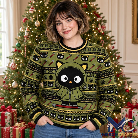 Hello Kitty Sanrio Chococat Ugly Christmas Sweater The Boys Hughie Knit