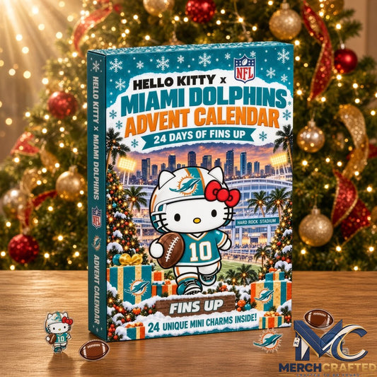 Hello Kitty x Miami Dolphins 2026 Christmas Advent Calendar 24 Days Of Fins Up