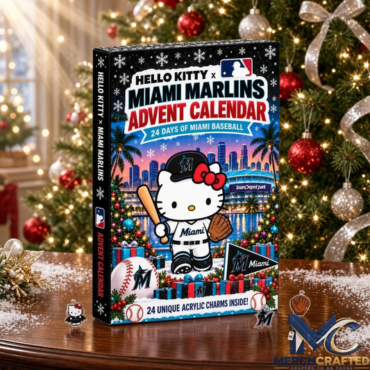 Hello Kitty x Miami Marlins 2026 Christmas Advent Calendar 24 Days Of Miami Baseball