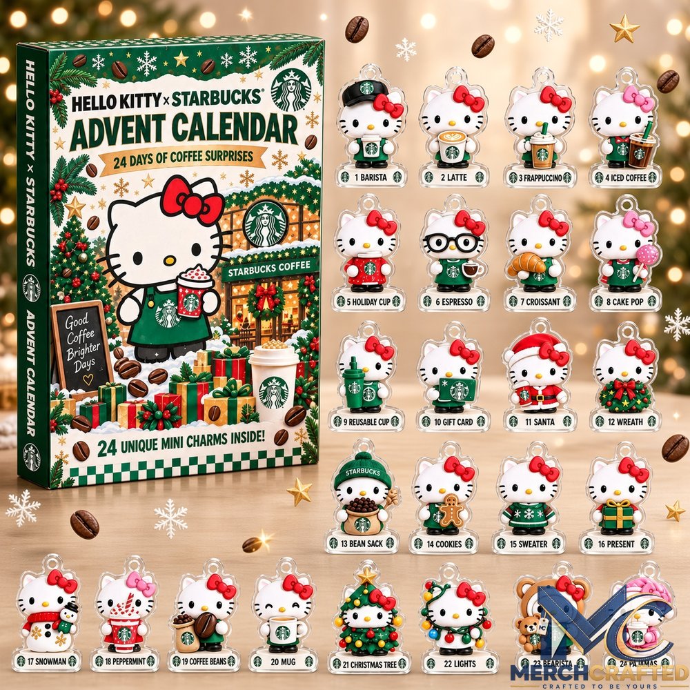 Hello Kitty x Starbucks 2026 Advent Calendar 24 Days of Coffee Surprises