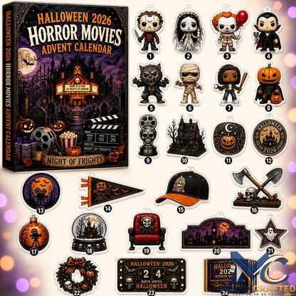 Horror Movies x Halloween 2026 Advent Calendar  24 Nights of Horror Night of Frights Fan Gift