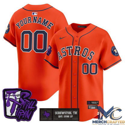 Houston Astros DJ Screw Still Tippin Purple Patch Vapor Premier Limited Custom Baseball Jersey