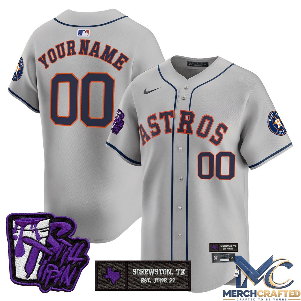 Houston Astros DJ Screw Still Tippin Purple Patch Vapor Premier Limited Custom Baseball Jersey