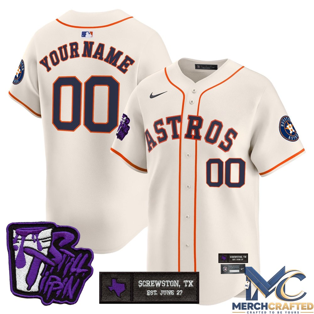 Houston Astros DJ Screw Still Tippin Purple Patch Vapor Premier Limited Custom Baseball Jersey
