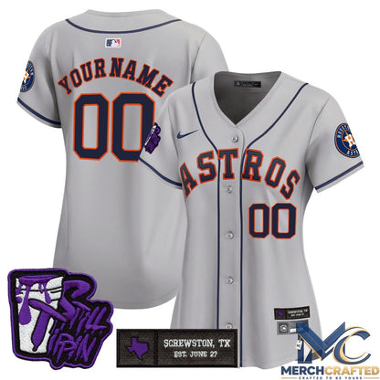 Houston Astros DJ Screw Still Tippin Purple Patch Vapor Premier Limited Custom Baseball Jersey