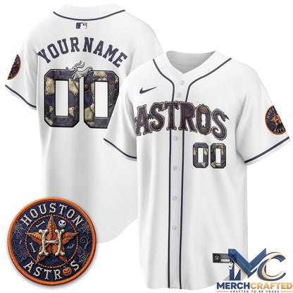 Houston Astros Halloween Nightmare Custom Baseball Jersey