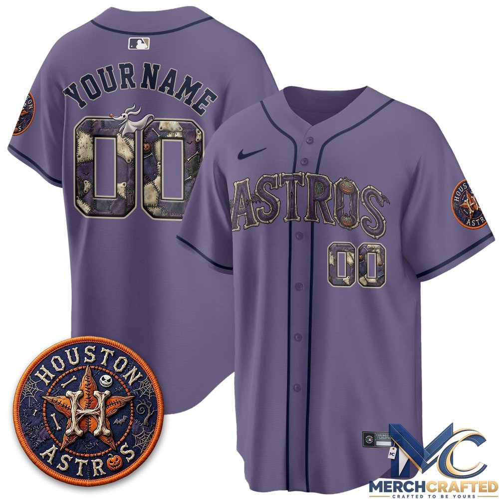 Houston Astros Halloween Nightmare Custom Baseball Jersey