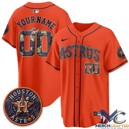 Houston Astros Halloween Nightmare Custom Baseball Jersey