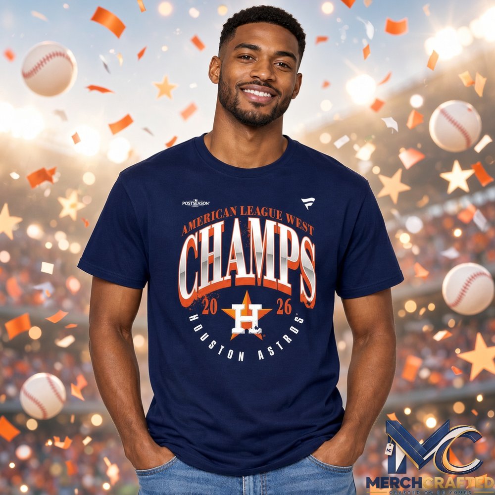Houston Astros Navy 2026 AL West Division Champions Graphic Shirt