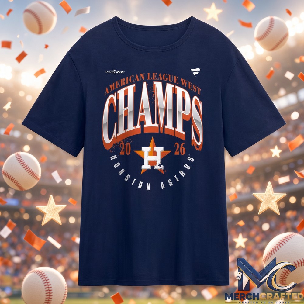 Houston Astros Navy 2026 AL West Division Champions Graphic Shirt