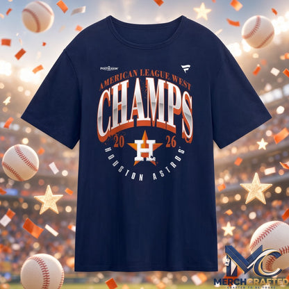 Houston Astros Navy 2026 AL West Division Champions Graphic Shirt