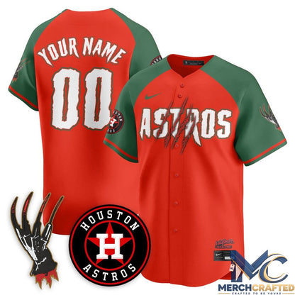 Houston Astros Nightmare on Elm Street Custom Baseball Jersey