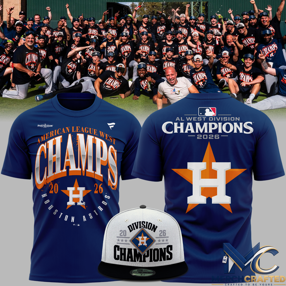 Houston Astros Postseason 2026 T-Shirt AL West Champions Baseball Tee