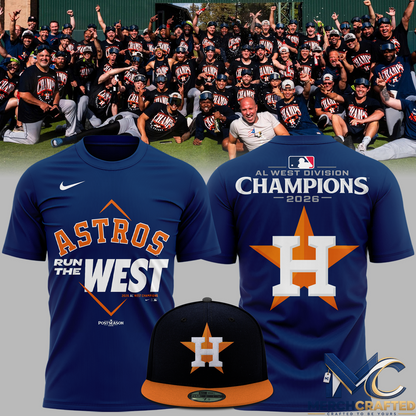 Houston Astros Postseason 2026 T-Shirt AL West Champions Baseball Tee