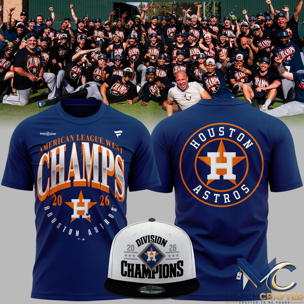Houston Astros Postseason 2026 T-Shirt AL West Champions Baseball Tee