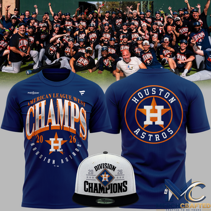 Houston Astros Postseason 2026 T-Shirt AL West Champions Baseball Tee