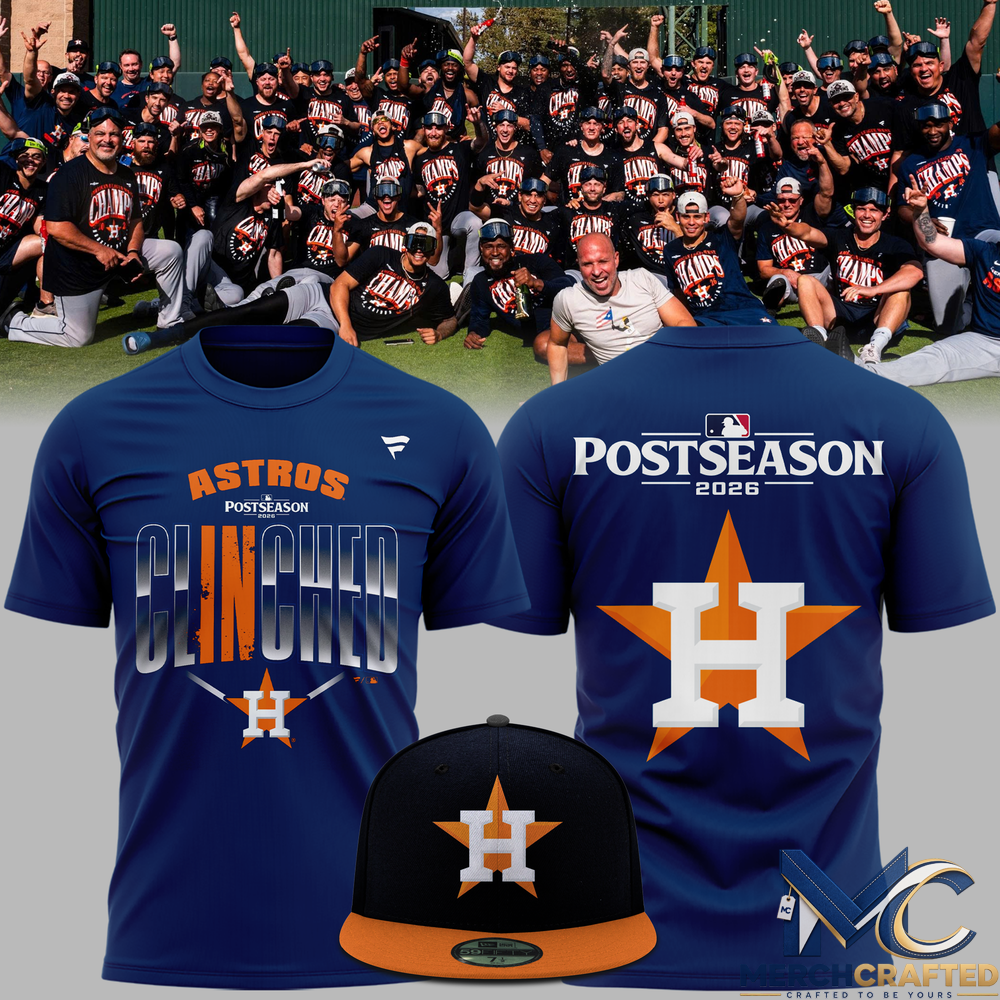 Houston Astros Postseason 2026 T-Shirt AL West Champions Baseball Tee