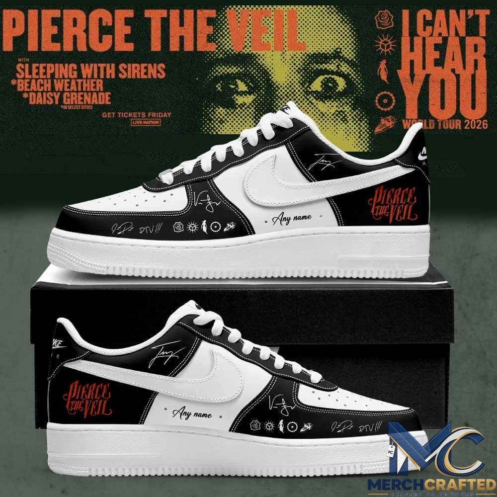 I Can't Hear You World Tour 2026 Pierce the Veil Custom Name Air Force 1
