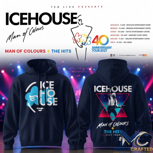 Icehouse Man of Colours 40th Anniversary Tour 2027 Hoodie