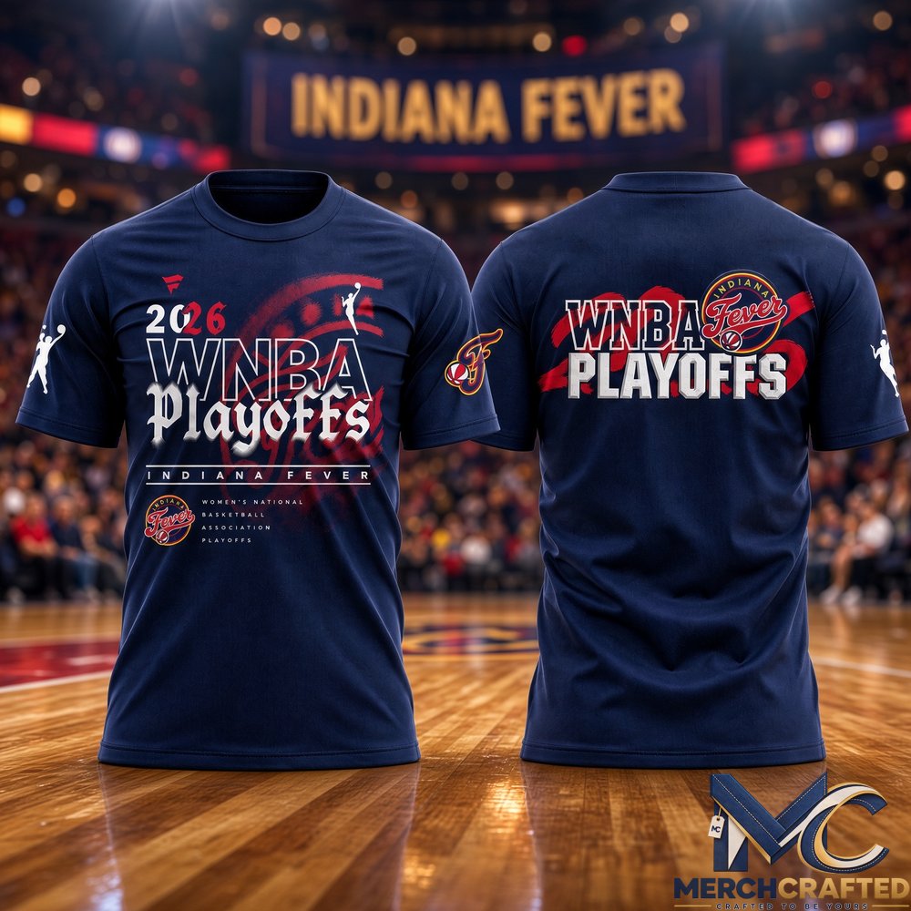 Indiana Fever 2026 WNBA Playoffs T-Shirt – Unisex Navy Basketball Tee