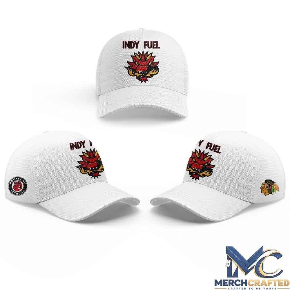 Indy Fuel Hockey White Logo Baseball Cap 2026