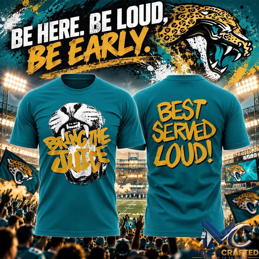 Jacksonville Jaguars Bring The Juice Teal Graphic Shirt