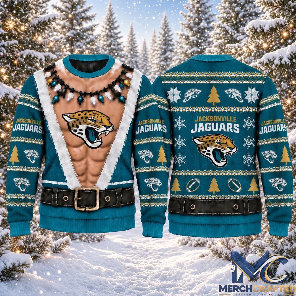 Jacksonville Jaguars Funny Body 2026 Ugly Christmas Sweater  Football Christmas Graphic Sweater for Jaguars Fans