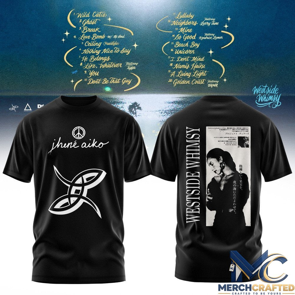Jhene Aiko Magic Hour Tour T-Shirt Westside Whimsy Concert Merch Tee