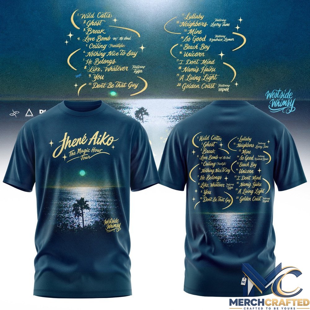 Jhene Aiko Magic Hour Tour T-Shirt Westside Whimsy Concert Merch Tee