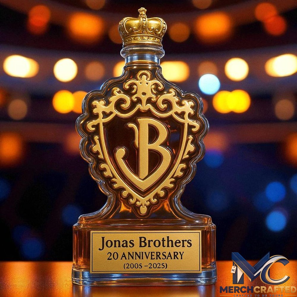 Jonas Brothers 20th Anniversary Tour Whiskey Decanter