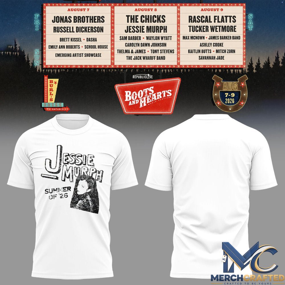Jonas Brothers Boots And Hearts Festival 2026 2D T-Shirt