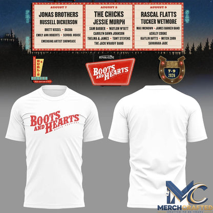 Jonas Brothers Boots And Hearts Festival 2026 2D T-Shirt
