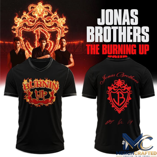 Jonas Brothers Flaming Crest Football Jersey – Red Shield Edition