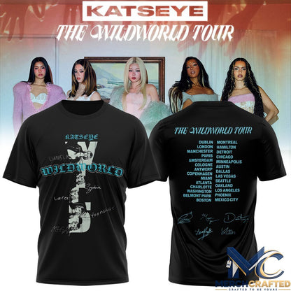 KATSEYE THE WILDWORLD TOUR Signature Print T Shirt