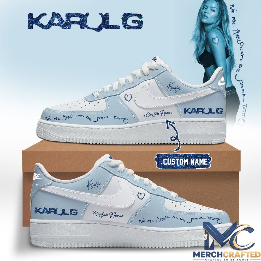 KaRol G Album “No Me Arrepiento De Sentir Tanto” Custom Name Nike Air Force 1