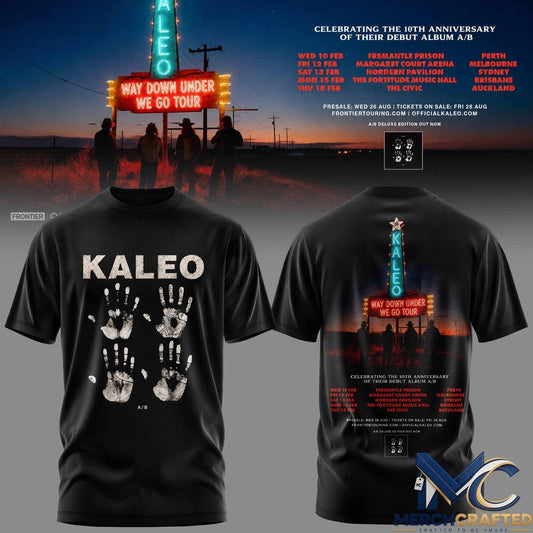 Kaleo Way Down Under We Go Tour TShirt