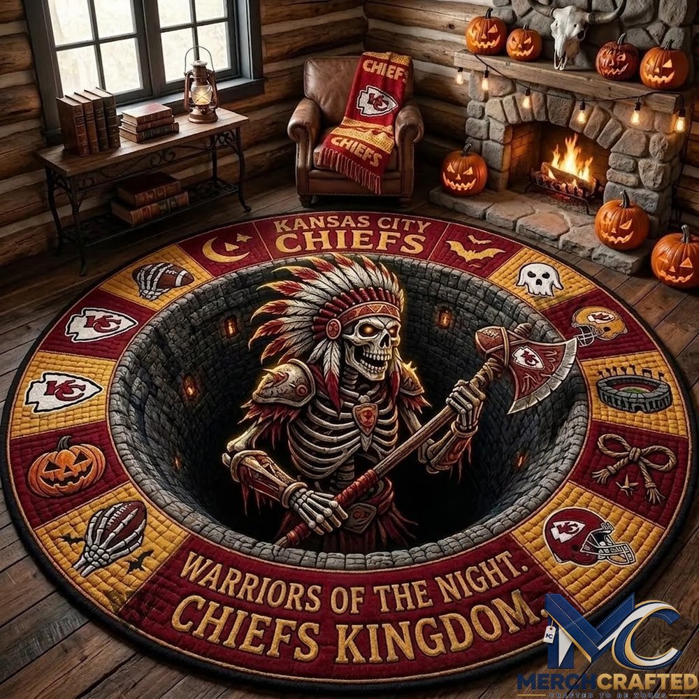 Kansas City Chiefs 2026 Monster Halloween Limited Edition Quilted Round Rug