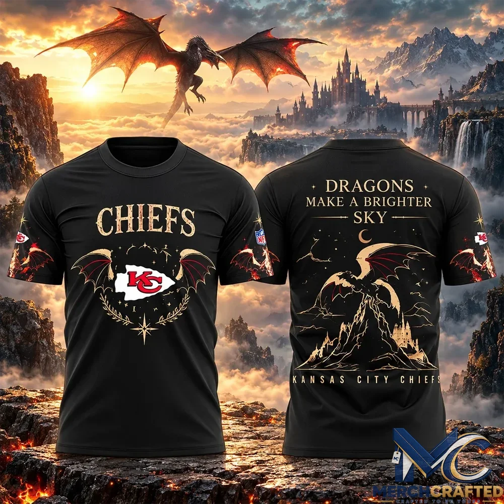 Kansas City Chiefs Fourth Wing Dragons Night T Shirt