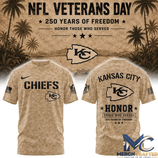 Kansas City Chiefs x Veteran 250 Years of Freedom T-Shirt