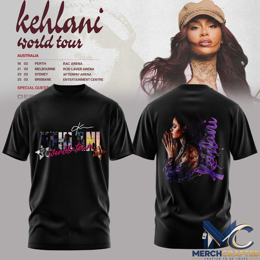 Kehlani Australia Tour 2027 Limited Edition Graphic Shirt
