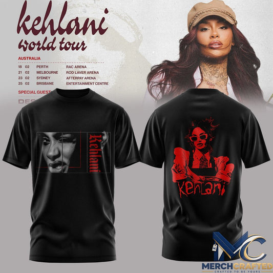 Kehlani Australia Tour 2027 Special Edition Graphic Shirt