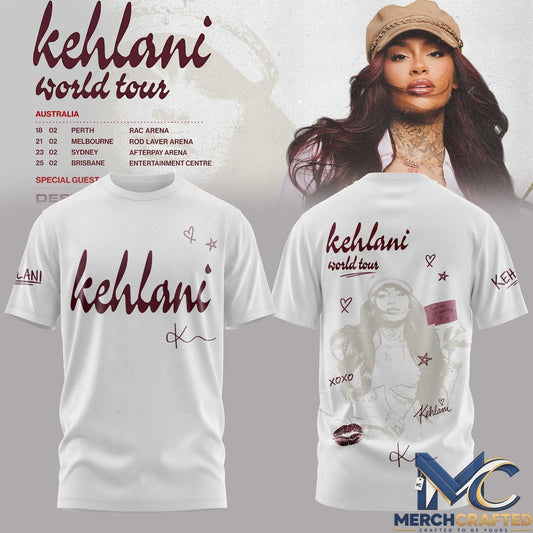 Kehlani World Tour 2027 White Edition Graphic Shirt