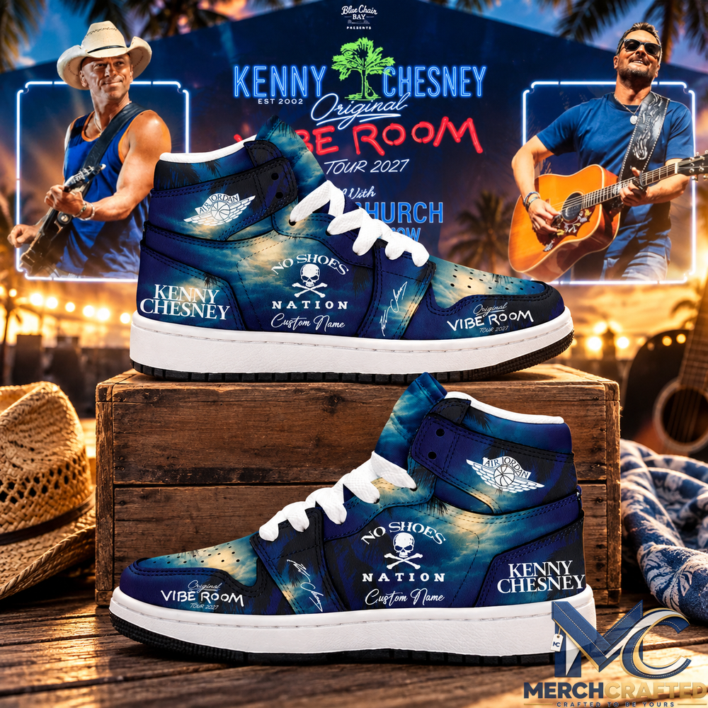 Kenny Chesney Vibe Room Tour 2027 Air Jordan 1 High Top Sneakers