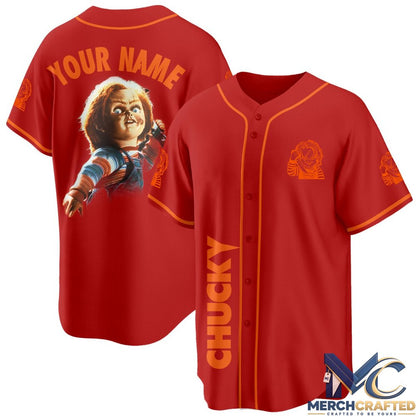 Killer Doll Horror Movie Halloween 2026 Custom Baseball Jersey
