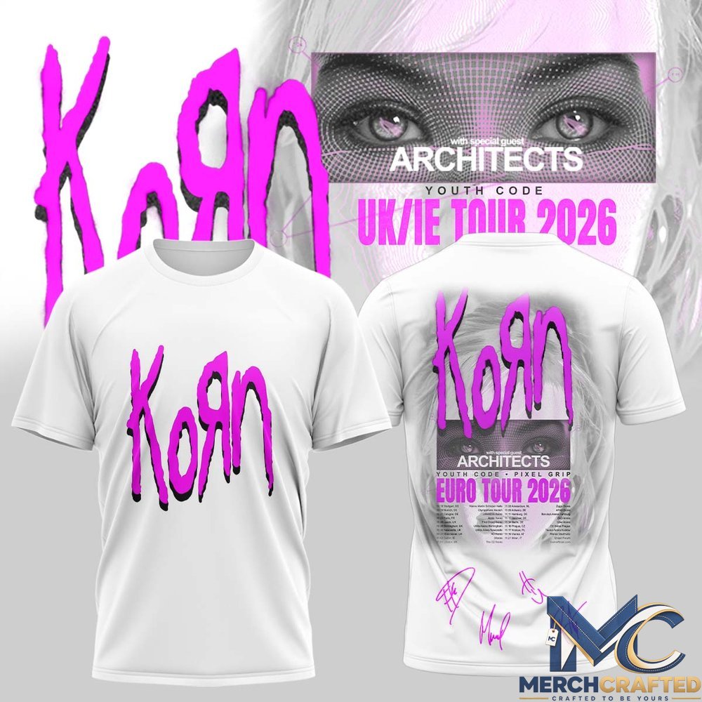 Korn Euro Tour 2026 T-Shirt Official Concert Merch