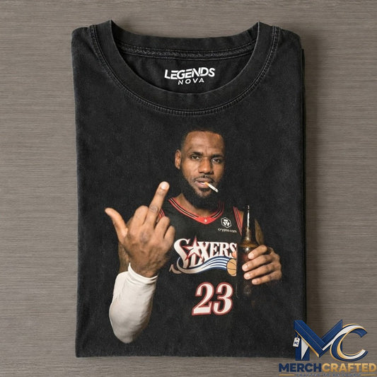 LeBron James 76ers Middle Finger Tee