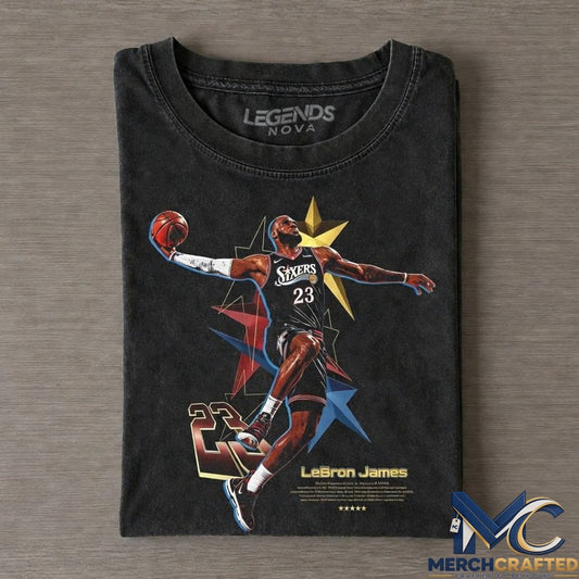 LeBron James 76ers Special Black Tee